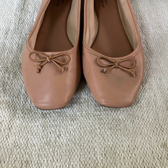 Time and Tru 9 wide fit Women's dusty rose /Nude Ballet Flats with Bow - Picture 13 of 16